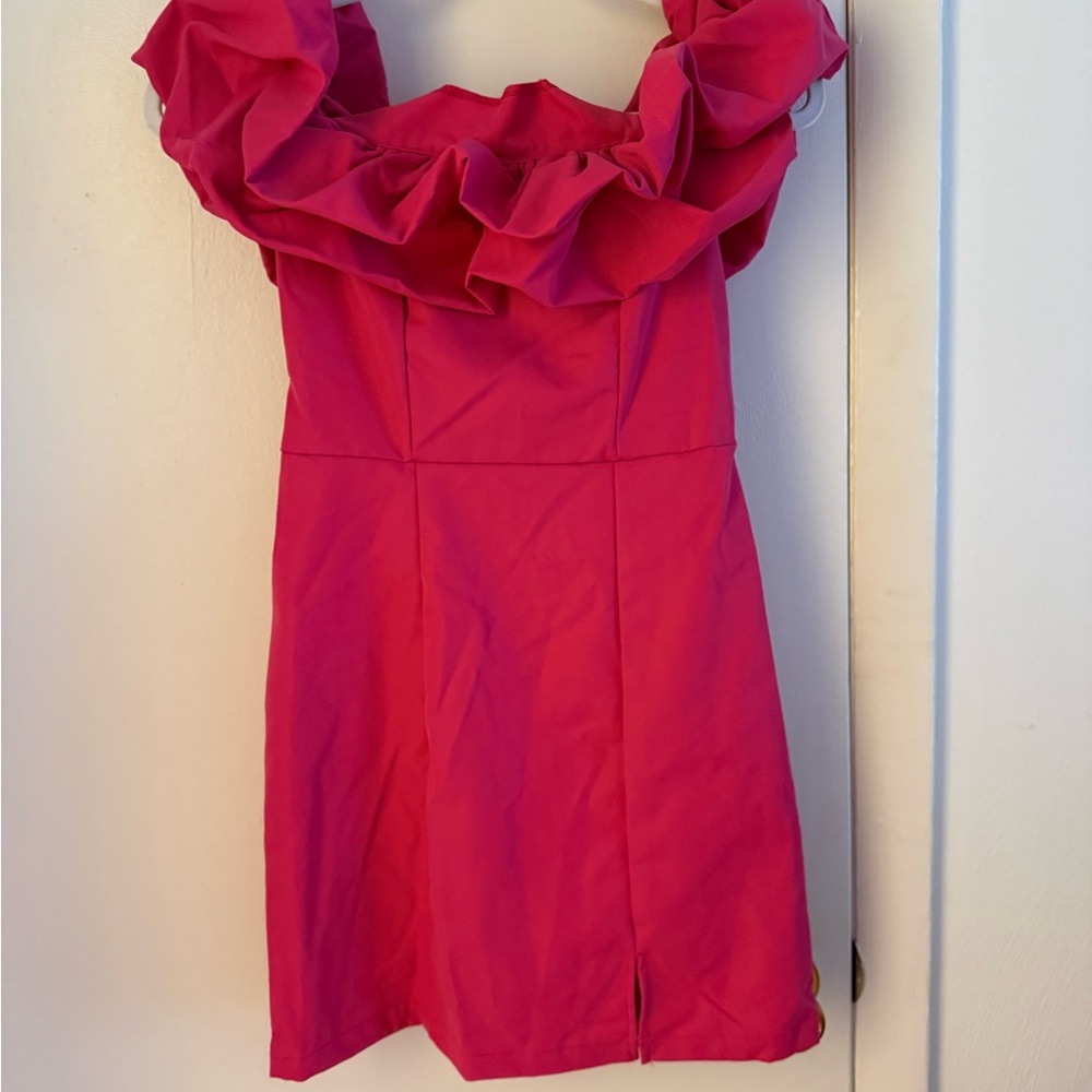 Charming Pink Ruffle Dress